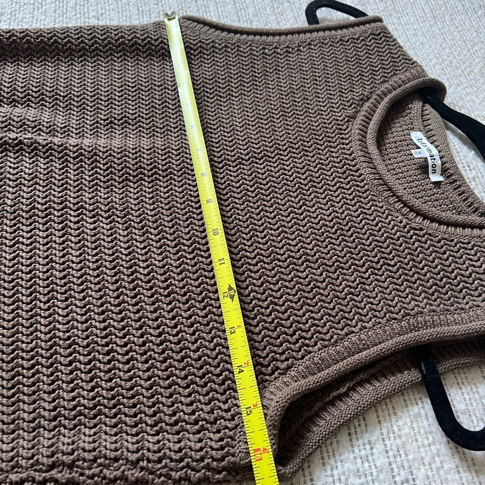 Reformation Nolan knit dress in sitake brown USA medium - Picture 5 of 13